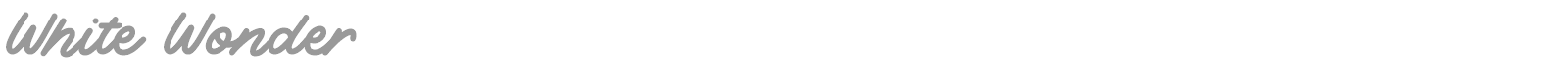 White Wonder font preview